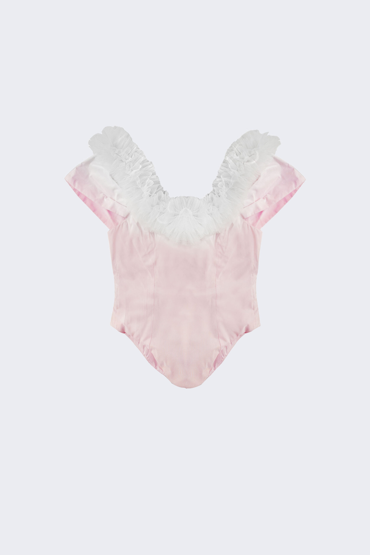 Bustino in taffetà con tulle