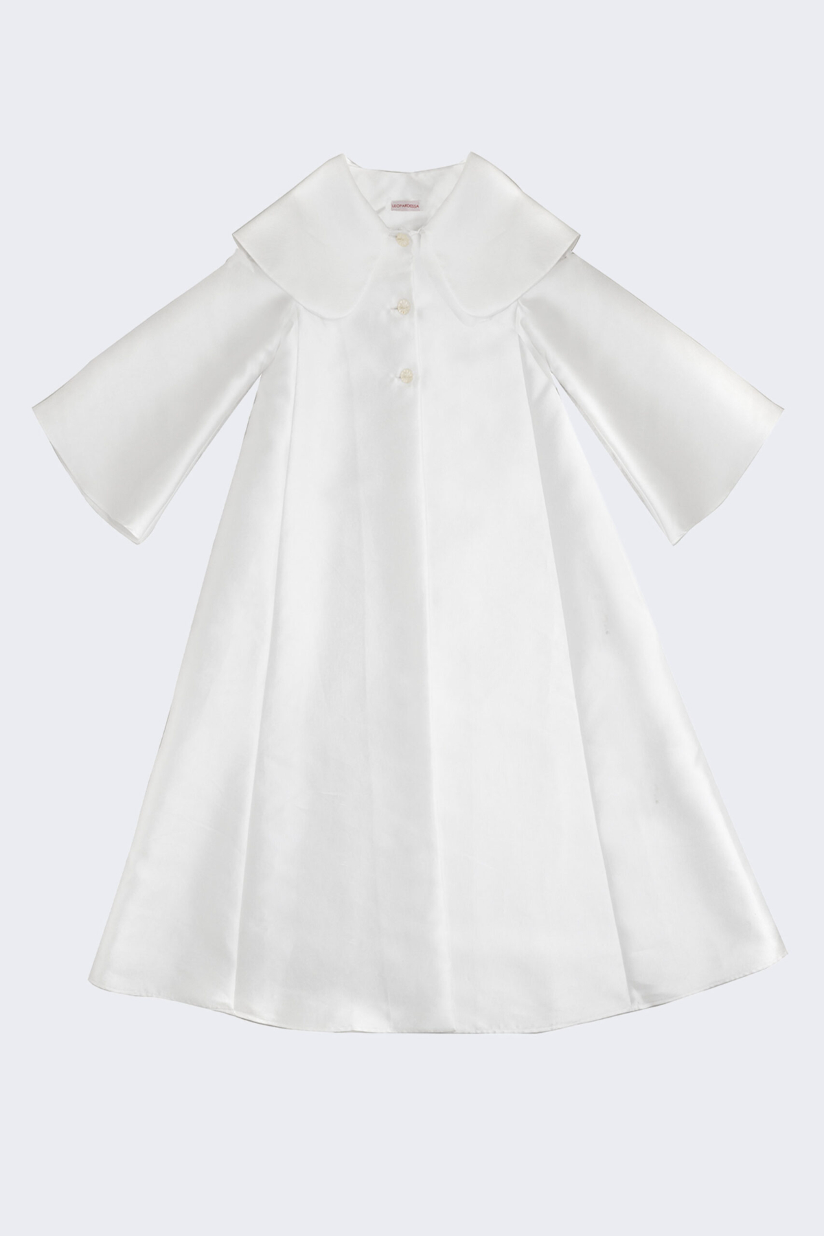 Soprabito in tessuto mikado color perla